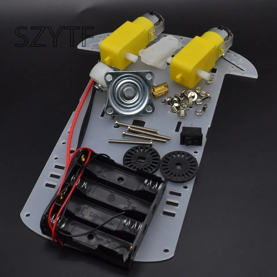 Motor Smart Robot Car Chassis /Tracing car box Kit Speed Encoder Send the Battery Box For Arduino