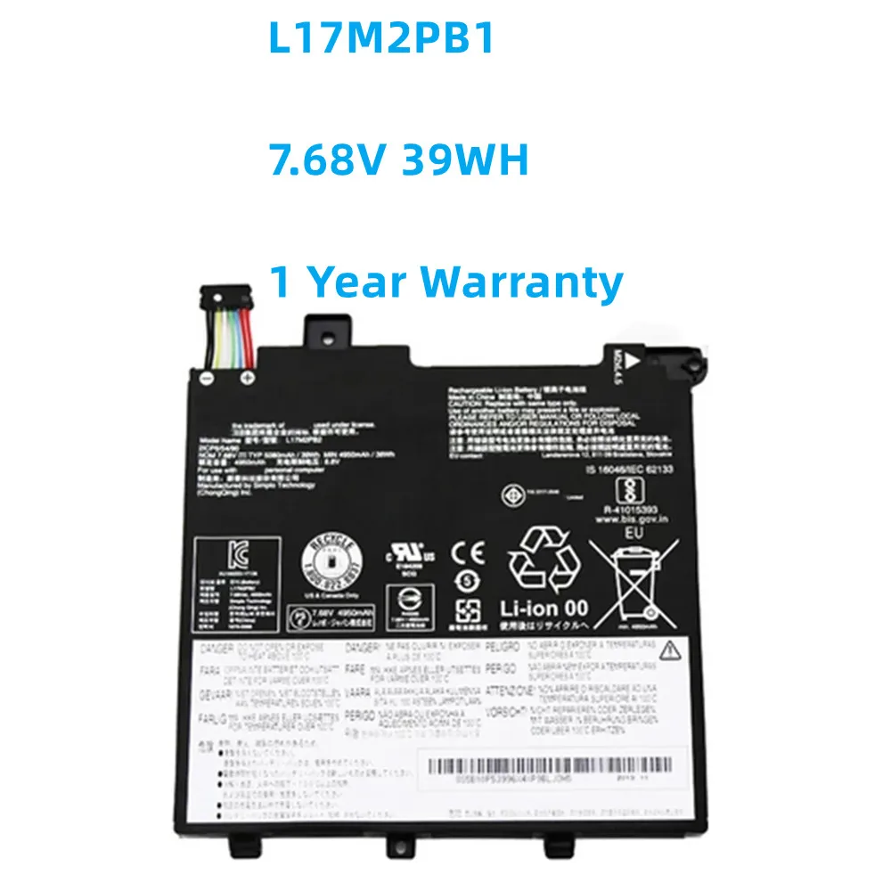 

L17C2PB2 7.68V 39WH Laptop Battery For Lenovo V330-14IKB 14ARR V130-14IGM 14IKB L17L2PB1 L17L2PB2 L17M2PB1 L17C2PB1 L17C2PB2