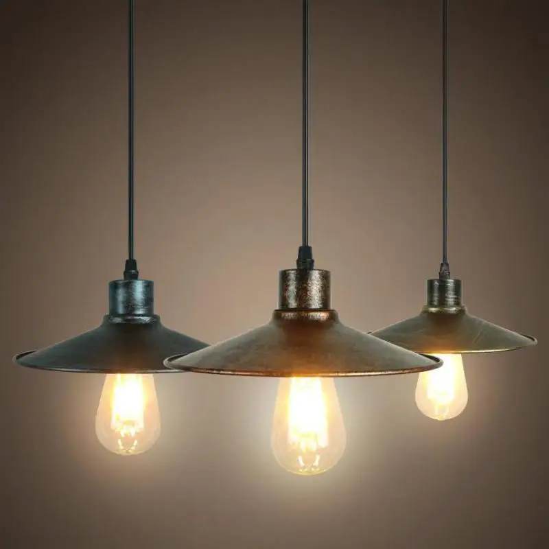 

Vintage Pendant Lights Industrial Loft American Retro Lamps Creative Restaurant Dining Room Lamp Bar Counter E27 Holder