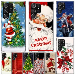 Christmas Santa Claus Present Cover For Samsung Galaxy S23 S22 S24 S25 Ultra Phone Case S21 Plus S20 FE S10 + S25Ultra Print Fun