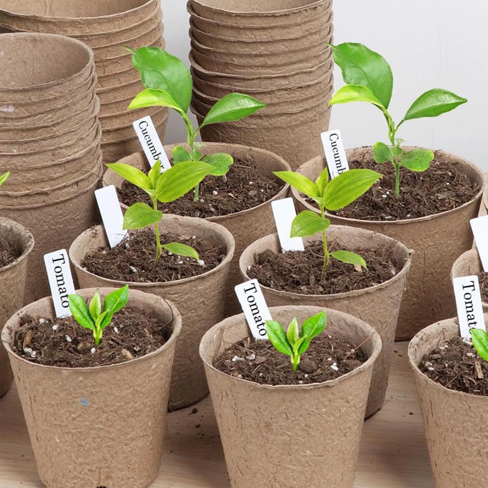 Garden Plant Labels Plant Accessories Flower Pots Waterproof Plastic Plant Tags Nursery Markers Label Tray Mark DIY Tool