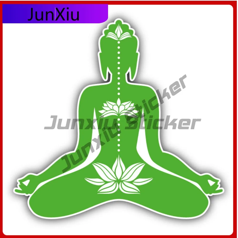 

Buddha Meditating Car New Premium Waterproof Creative Bumper Decal Sticker Vinyl Laptop Window Auto Exterior Gift Decor