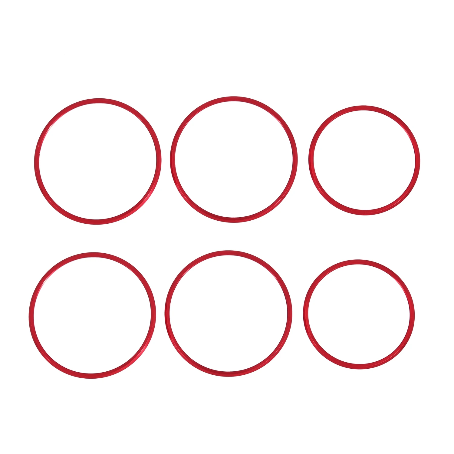 Super Sale 6Pcs Car Seat Adjustment Switch Knob Ring Cover Trim Red for Mercedes Benz A B GLA CLA Class W176 W117 W246 C117 A180