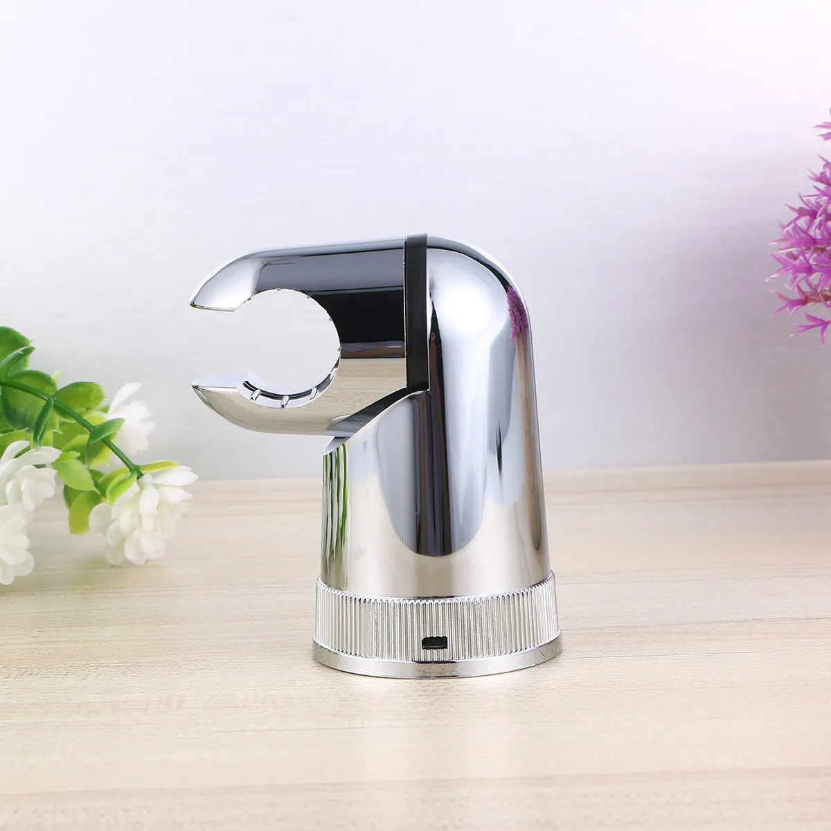 

Поворотный держатель для душевой лейки с ABS-покрытием, круглый, для ручного душа, серебристый, прочный, легкий