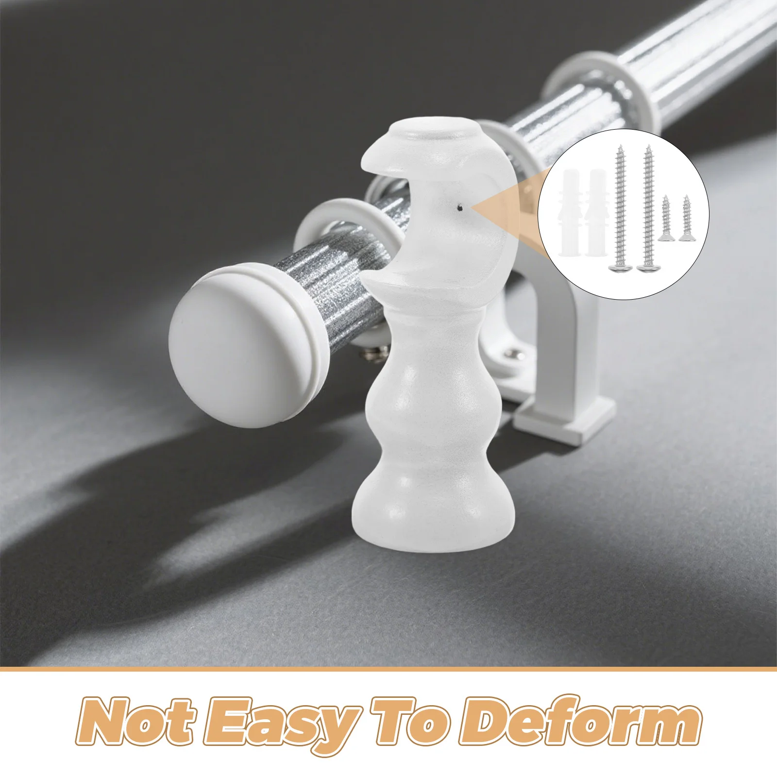 2 قطعة قضيب الستارة الخشبي الصلب بين قوسين 28.5 مللي متر جدار جبل الأجهزة لنوافذ الستائر أقطاب الخشب قضيب الستارة حامل ديكور #2