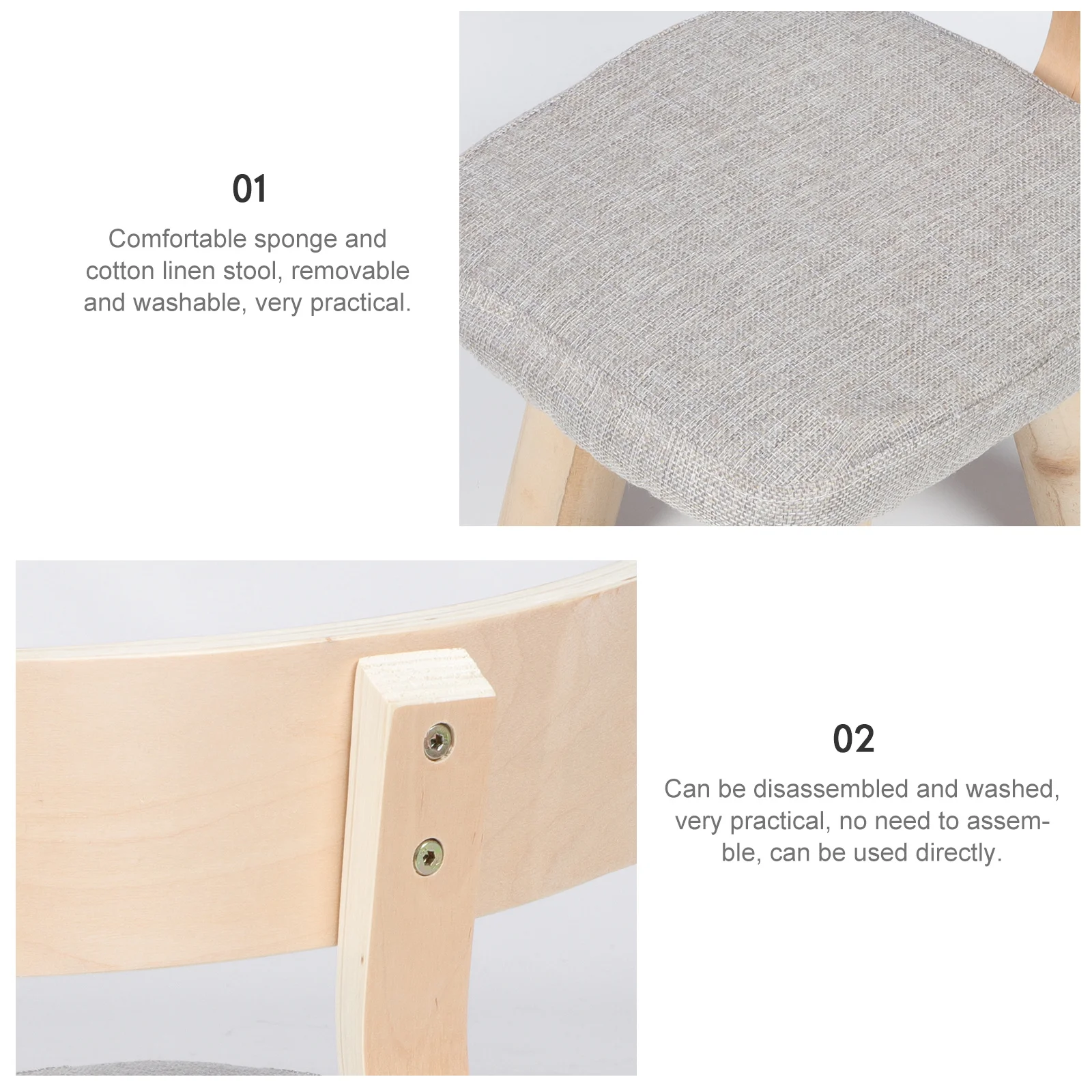 

Children Back Chair Furniture Back Stool Toddlers Anti-Fall Stool for Home Bedroom Kitchen Living Room Family Use