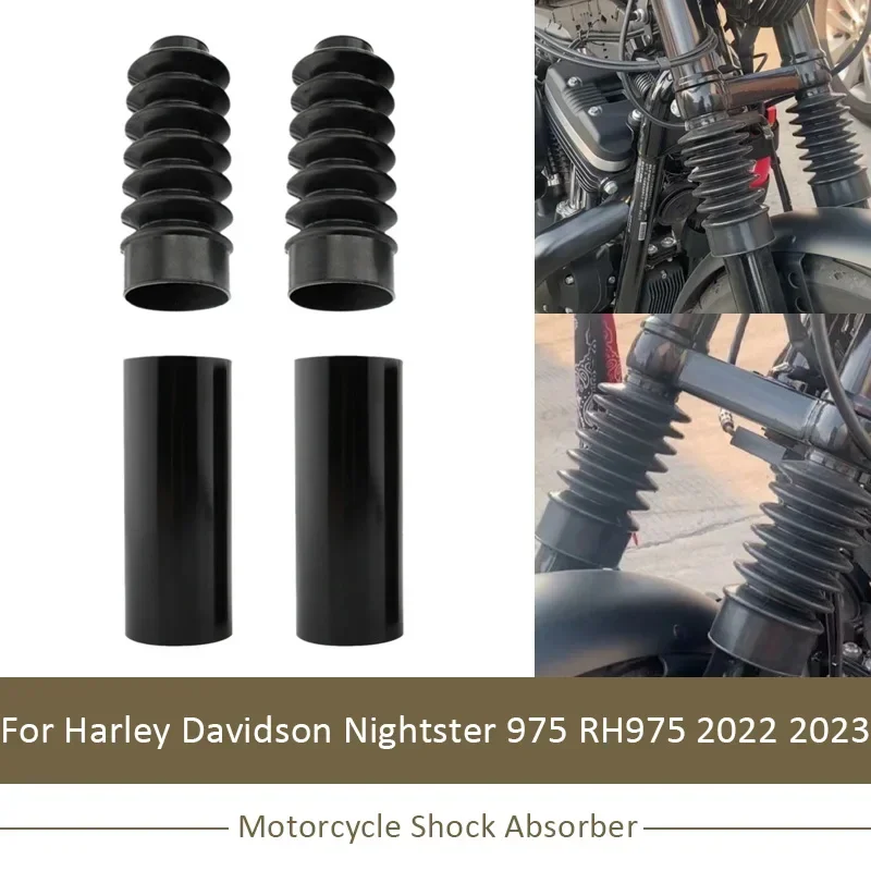 

For Harley Nightster RH975 2022-2023 RH 975 Motorcycle Front Fork Cover Gaiters Gators Boots Protector Shock Absorber