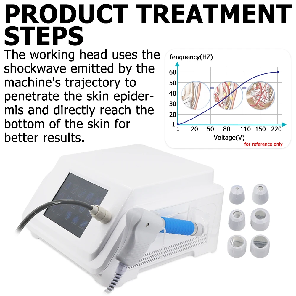 10Bar New Shockwave Therapy Machine Pain Relief Physiotherapy Equipment Pneumatic Body Relax Muscle Massager Shock Wave