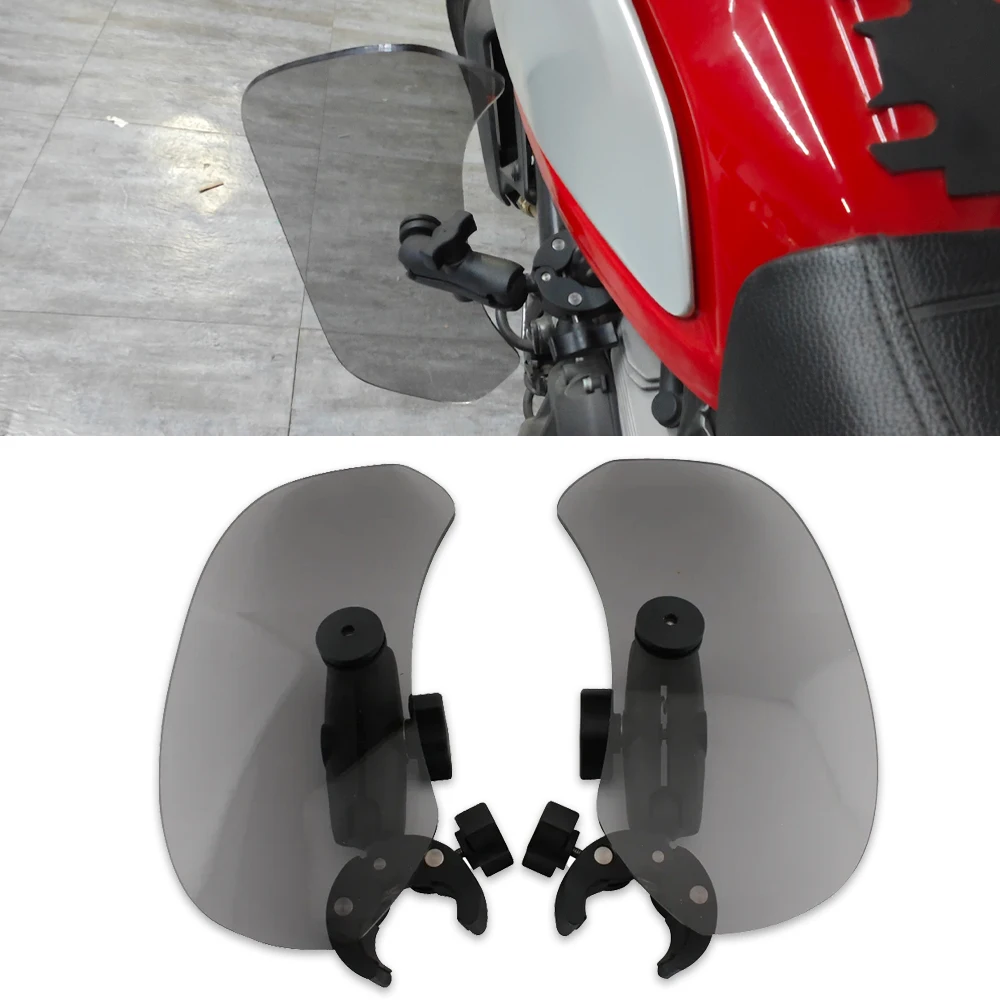 

Side Knee Pads Windshield Front Wind Deflector Windscreen Suitable for 16-40mm diameter
