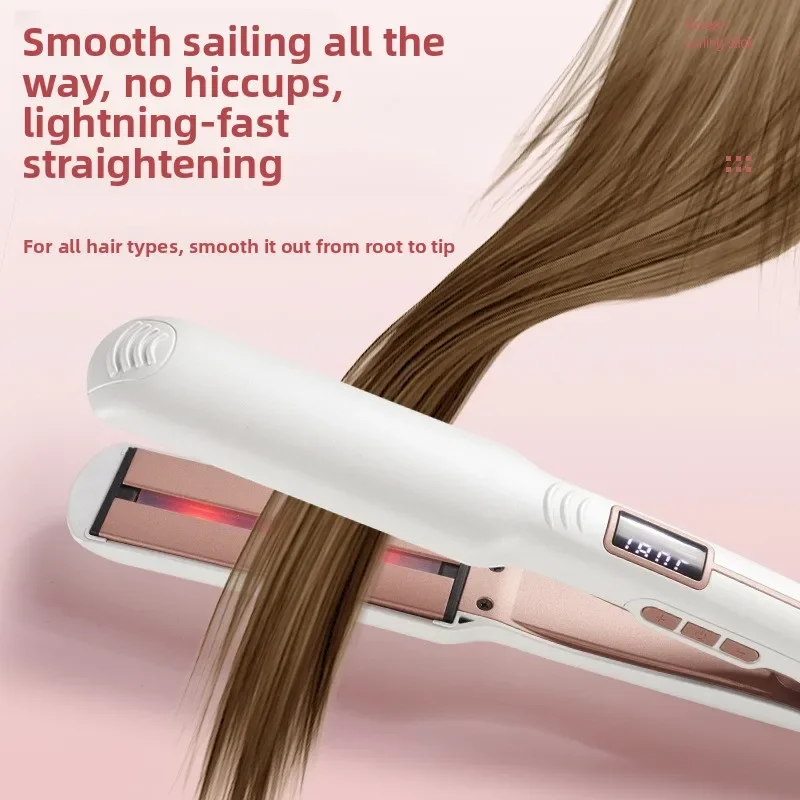 Best Seller Infrared Hair Straightener Narrow Version Roll Straight Dual-purpose Electric Splint Wave Plate Perm Digital Display