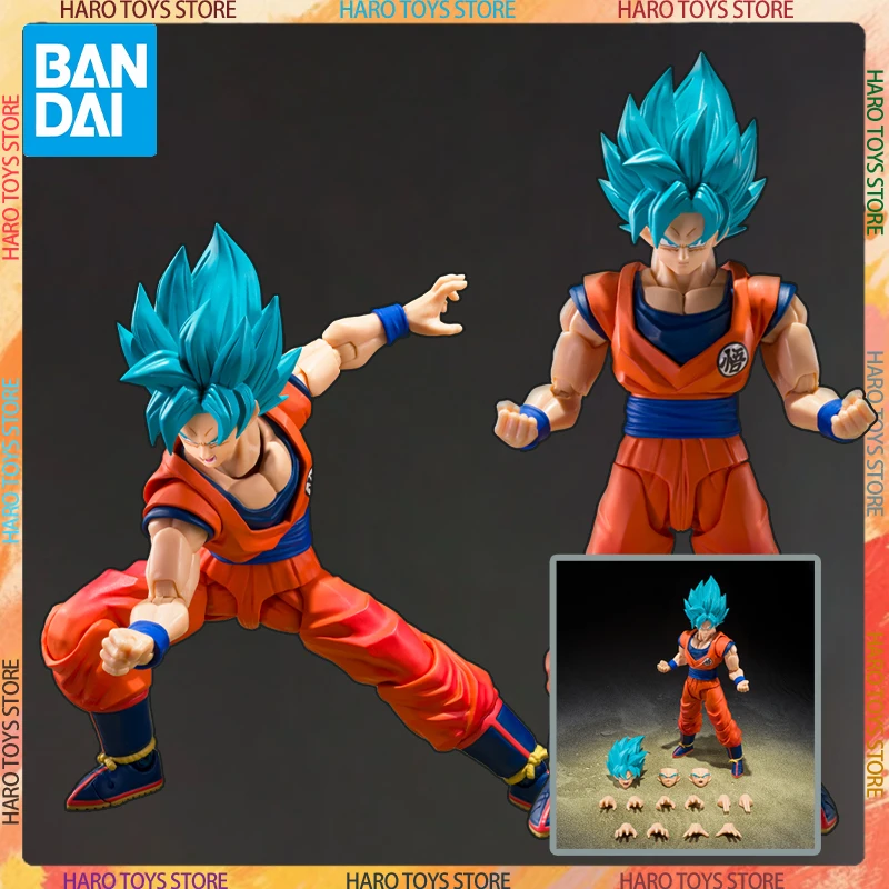 Figurines d'action BANDAI S.H.Figuarts SON GOKU Dragon Ball SUPER SAIYAN GOD, figurines d'anime BLUE POWER TRANSCENDING LIMIT, jouets