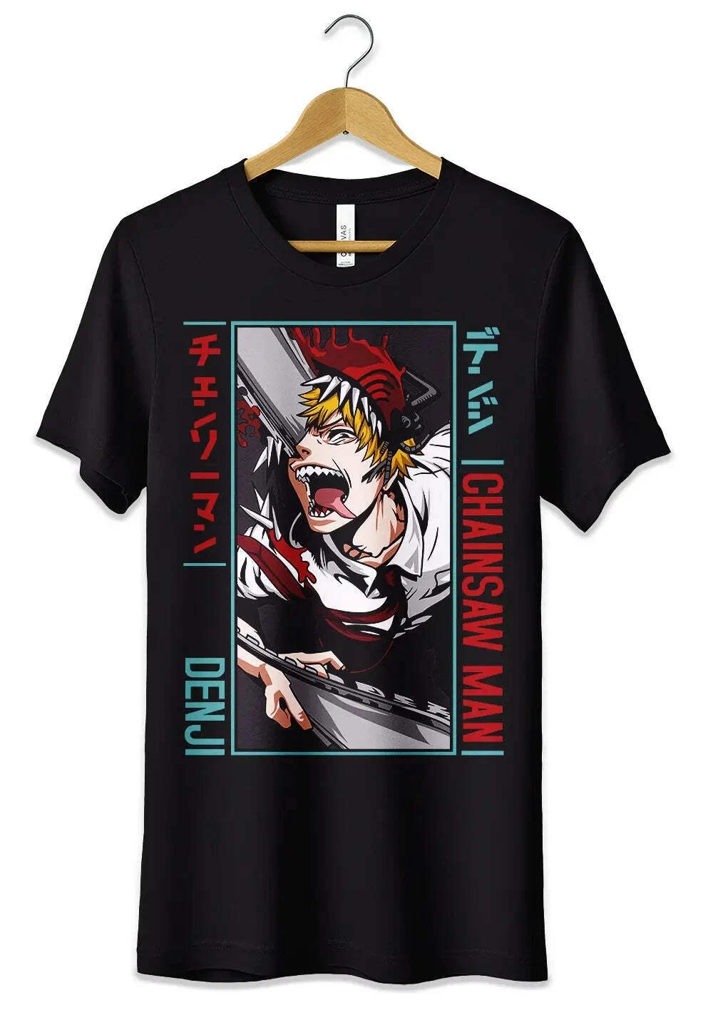 Anime T-shirt Denji en Pochita Chainsaw Man T-shirt, charmante man, vrouw, kind shirt, fan cadeau