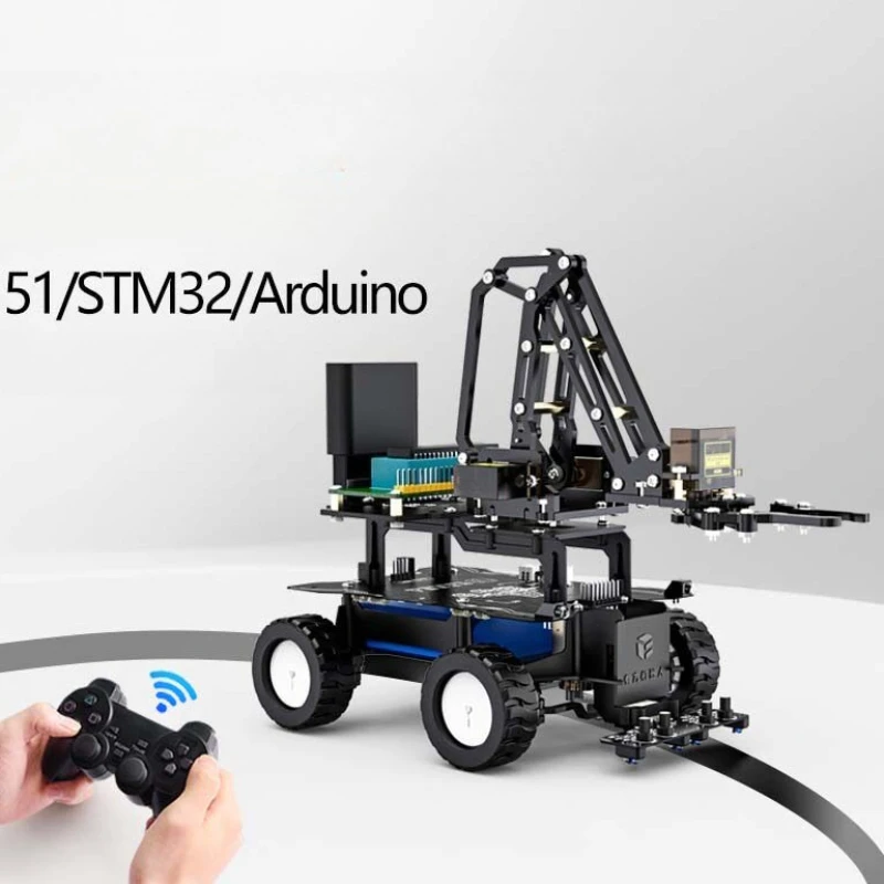 Smart Car, Compatible with 51/STM32/Arduino Control, Line Tracking, Remote Control Robot, Robotic Arm