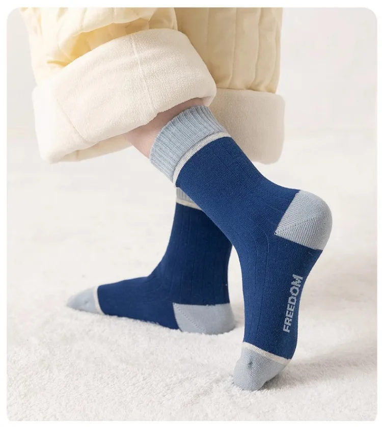 5 Paar Kindersocken, Frühlingssocken, Baumwollsocken, modische Socken mit geometrischem Buchstabenmuster für Jungen im Alter von 1–14 Jahren – Detail 9