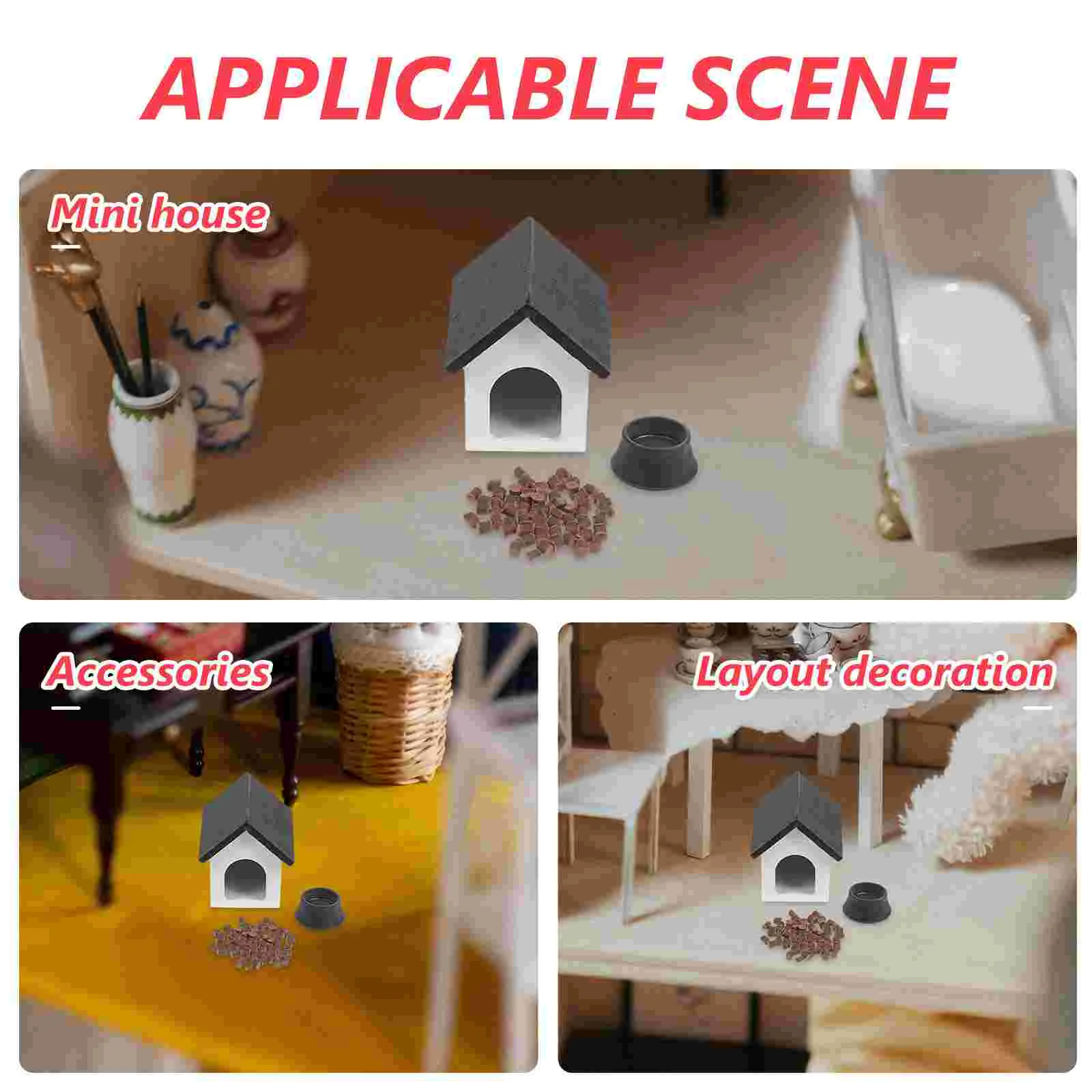 Decorazioni per ornamenti per mobili in miniatura per cani da casa per oggetti di scena per ciotole giocattolo per sedie domestiche