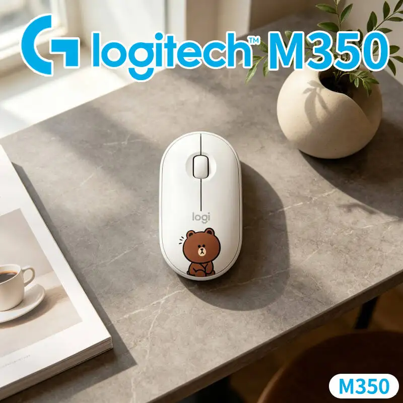 

Logitech M350 Wireless Office Mouse - Quiet Operation, 77g Lightweight, 10m Range, USB Storage, Multi-Device Compatibility