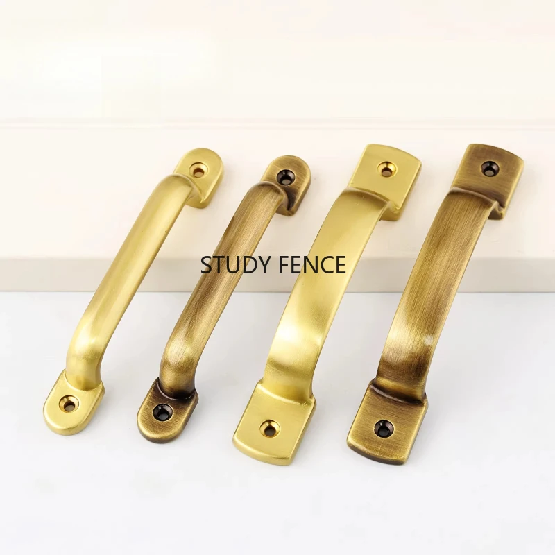 

1 шт. Металлическая ручка для ящика, антикварная ручка для деревянной двери, включая винты, бытовая фурнитура