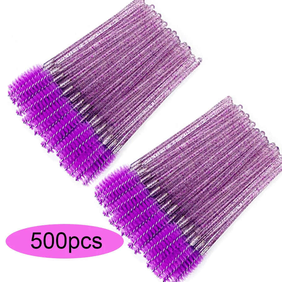 50/100/300/500pcs Eyebrow Eyelash Brushes Eyelash Spoolies Mascara Wands Applicator for Eyelash Extension  Makeup Tool