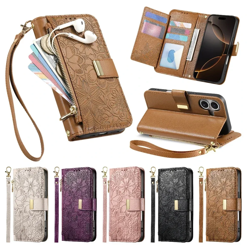 Flip Leather Phone Cover For Samsung Galaxy S25 S24 XCover7 Pro C55 M54 A56 A55 A54 A53 A52 A15 A16 A17 A22 A36 A35 A34 A33 A32