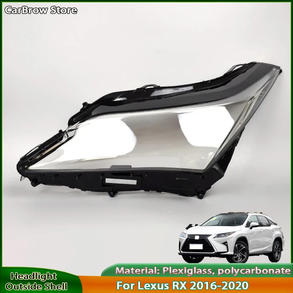 

Car Front Headlight Cover Lampshade Lampcover For Lexus RX RX300 RX350 RX450 2016 2017 2018 2019 Head Lamp light Covers Shell