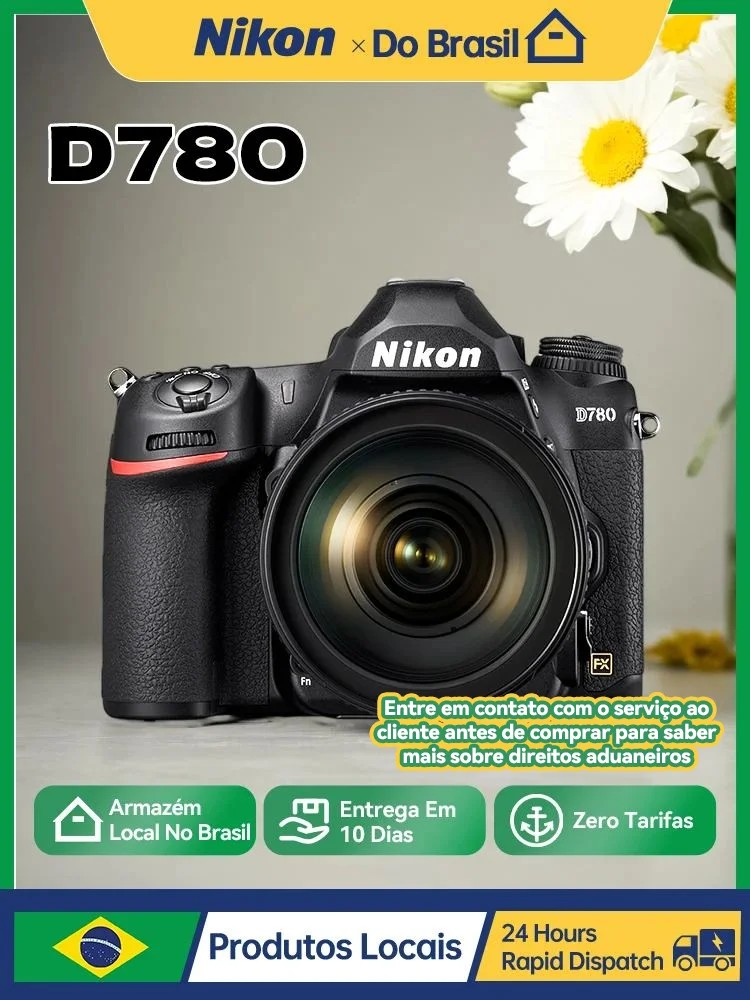 【Do Brasil】Nikon D780 Full Frame DSLR Digital SLR Câmera Fotógrafo Profissional Fotografia 24.50MP 4K Câmeras de Vídeo 780