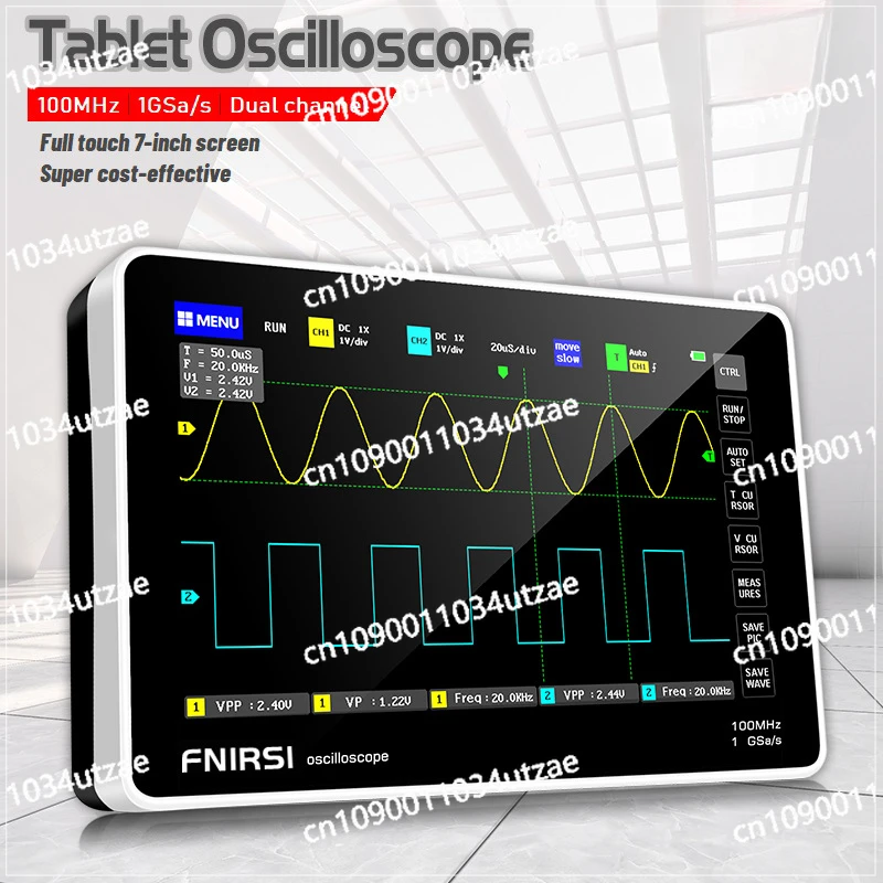 FNIRSI 1013D Dual Channel Digital Touch Tablet Oscilloscope 100 M Bandwidth 1GS Sampling Rate