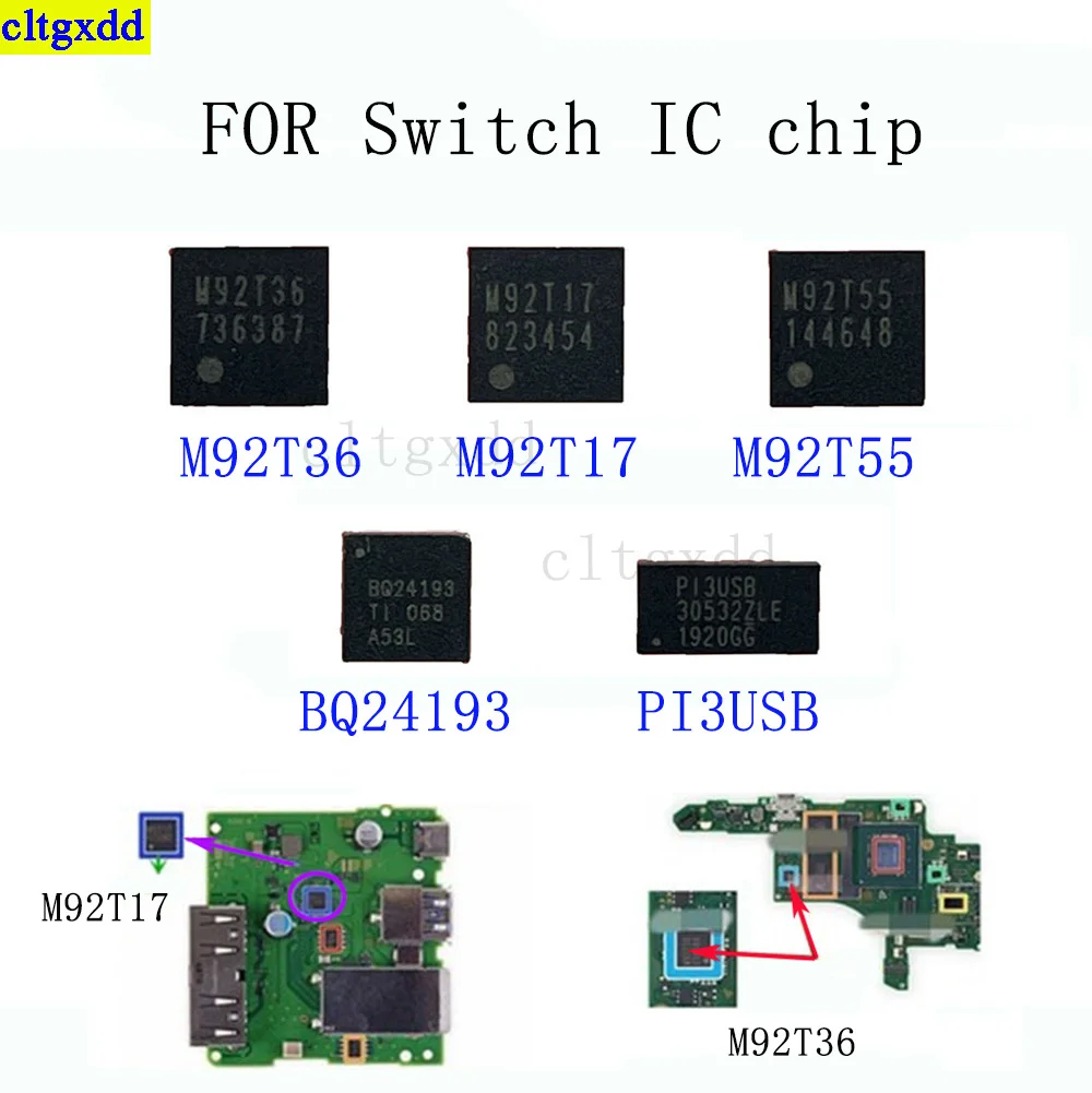 

Cltgxdd 1piece FOR Switch Host Charging Management M92T36 M92T55 M92T17 PI3USB BQ24193 Power Control IC Chip