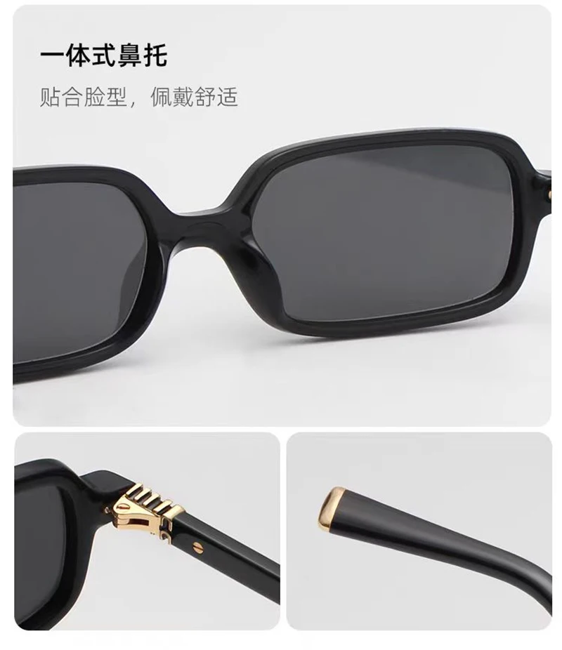 Fashion Ladies MIU Style Small Square Sunglasses Glasses Women Simple Fashion Design Summer Hot Sale Acetate Sunglasses UV400