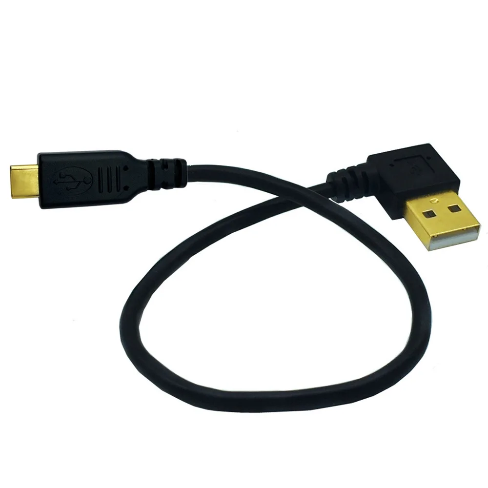 GOLD Plated UP Angle USB2.0 (Type-A) Male to USB3.1 (Type-C)Male UP & Right Angle USB Data Sync & Charge Cable Connecto 25cm