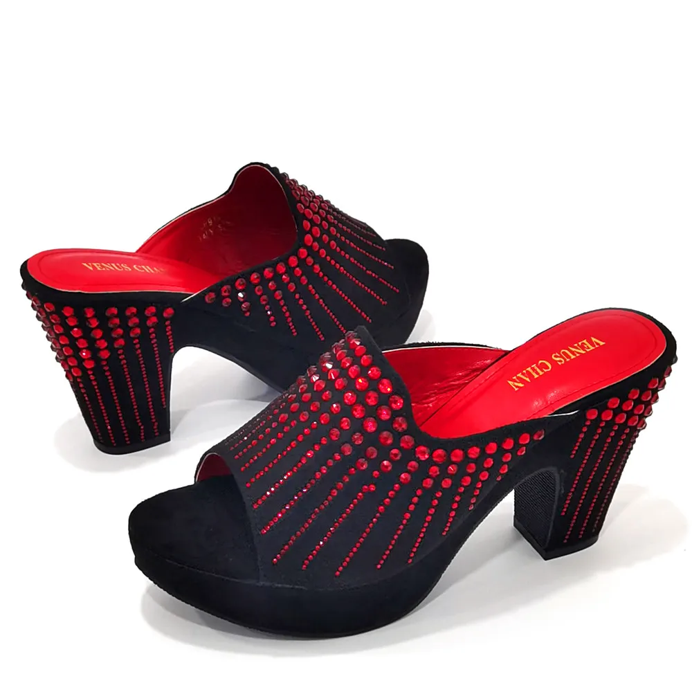 2023 Fashion Women Summer Autumn Skid-proof Square Toe Shoes Heels Italian Woman Wedding for Party Shoes