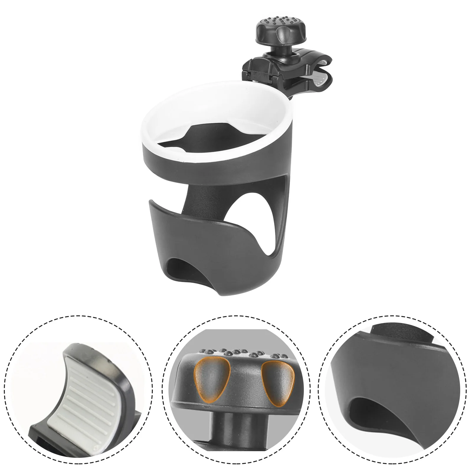 

Boat Cup Cup Holder Degree 5.16x4.06x4.02inch ABS Accessories Adjustable Anti-slip Clamp Rotation Jon Boat