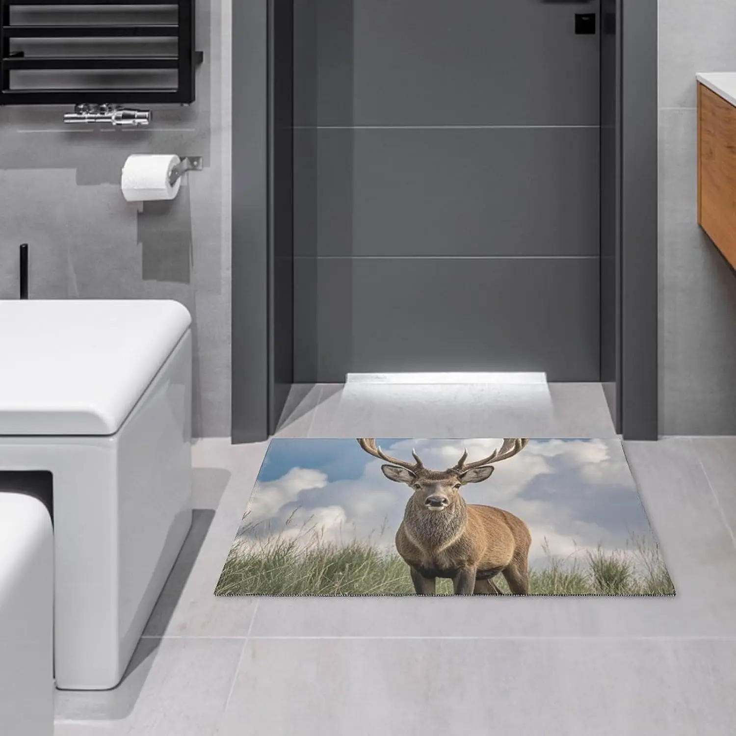 

Crystal velvet carpetElk Area Rug for Living Room Non Slip Furry Carpet Indoor Machine Washable Rug Entryway Floor Carpet Large