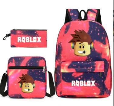 ملحقات ألعاب Roblox - مجموعة مكونة من 3 قطع (مجموعة حقيبة ظهر وحقيبة سفر للجنسين للطلاب) #3