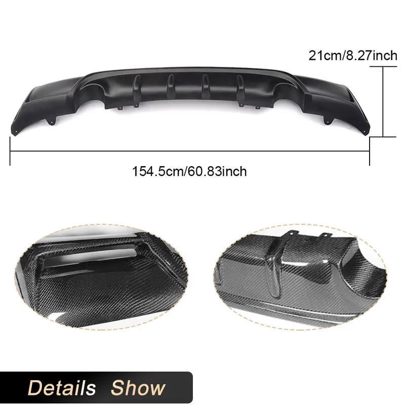 Alerón de labio difusor de parachoques trasero de coche para BMW Serie 2 F22 F23 M Sport 2 puertas 2014-2017 difusor trasero de fibra de carbono