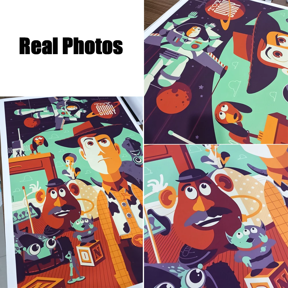 Custom Name Poster Toy Story Movie Disney Prints Canvas Painting Personalized Name Woody and Buzz Kids Nursery Wall Art Decor