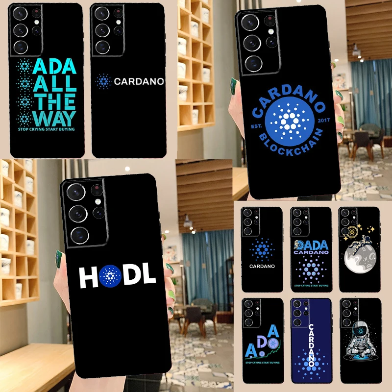 Cardano Coin Ada Cryptocurrency Case For Samsung S22 S23 Ultra S8 S9 S10 S10e Note 10 Plus Note 20 Ultra S21 S20 FE Cover