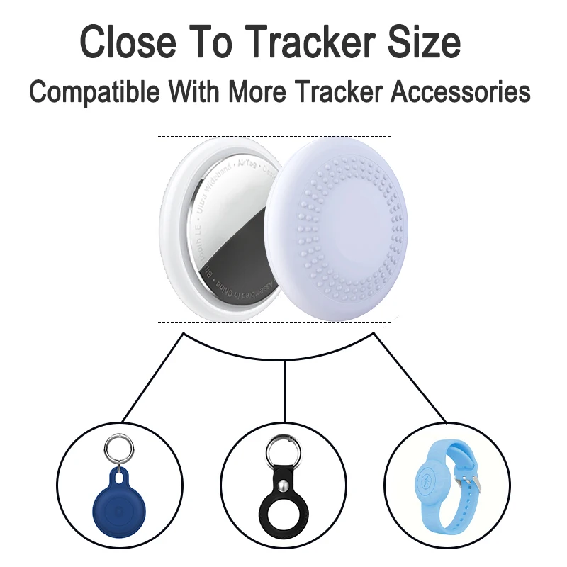 Mini GPS Tracker Case For Apple Find My App Anti-lost Device Kids Pet Bags dogs Smart Tag Finder Tracker Leather SilMiicone Case