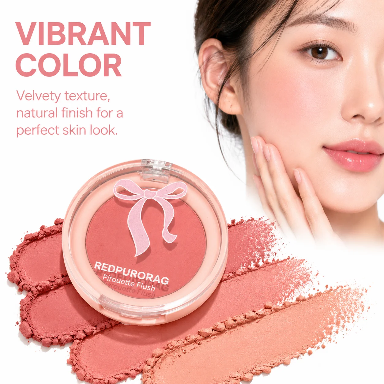 Redpurorag Cream Blush Mashed Potato Texture Soft Smooth Matte Natural Glow Beginner Friendly