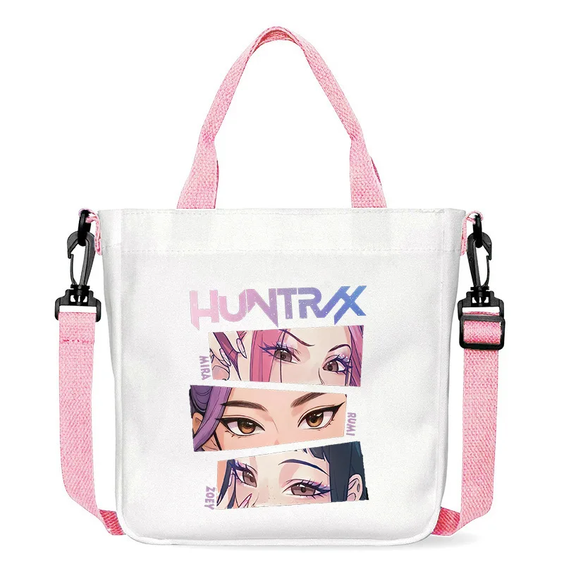 KPop شيطان الصيادين تأثيري حقيبة قماش قنب حقائب التسوق Y2k حقيبة تسوق Kawaii تخزين أكياس حقائب كتف لمحبي هدية