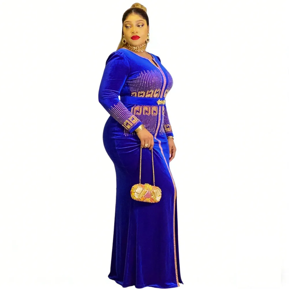 robes-africaines-pour-femmes-robe-diamantee-vetements-africains-kaftan-en-velours-abaya-de-dubai-robe-de-soiree-de-mariage-tenues-de-fete-ankara-dashiki
