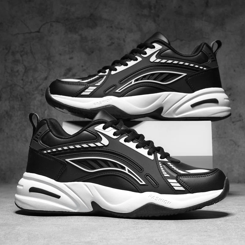 

Мужские кроссовки на четыре сезона, новые нескользящие кожаные повседневные гоночные кроссовки на открытом воздухе, модная легкая дышащая скоростная спортивная обувь