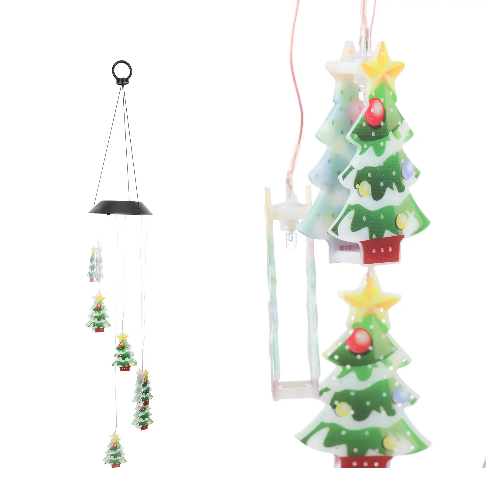 

Christmas Tree Outdoor Wind Chime Light Solar Lights Decorations Lanterns