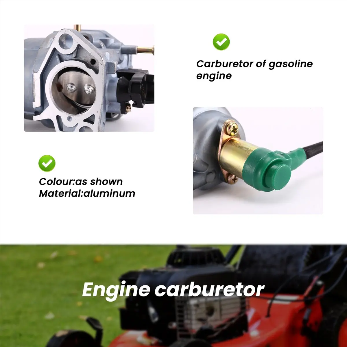 

(A99Z) Carburetor Carb Fit 6500W for Honda GX240 8HP GX270 9HP GX340 11HP GX390 13HP Portable Generator 182F 188F Ex6500 Ex5000