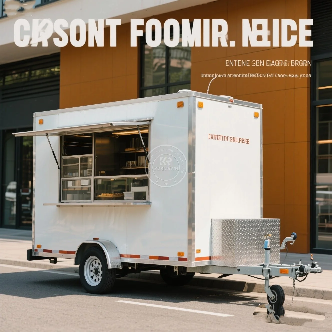 

Street Outdoor Bbq Concession Catering Trailer Mobile Food Trailer Fully Equipped Food Truck with Full Kitchen