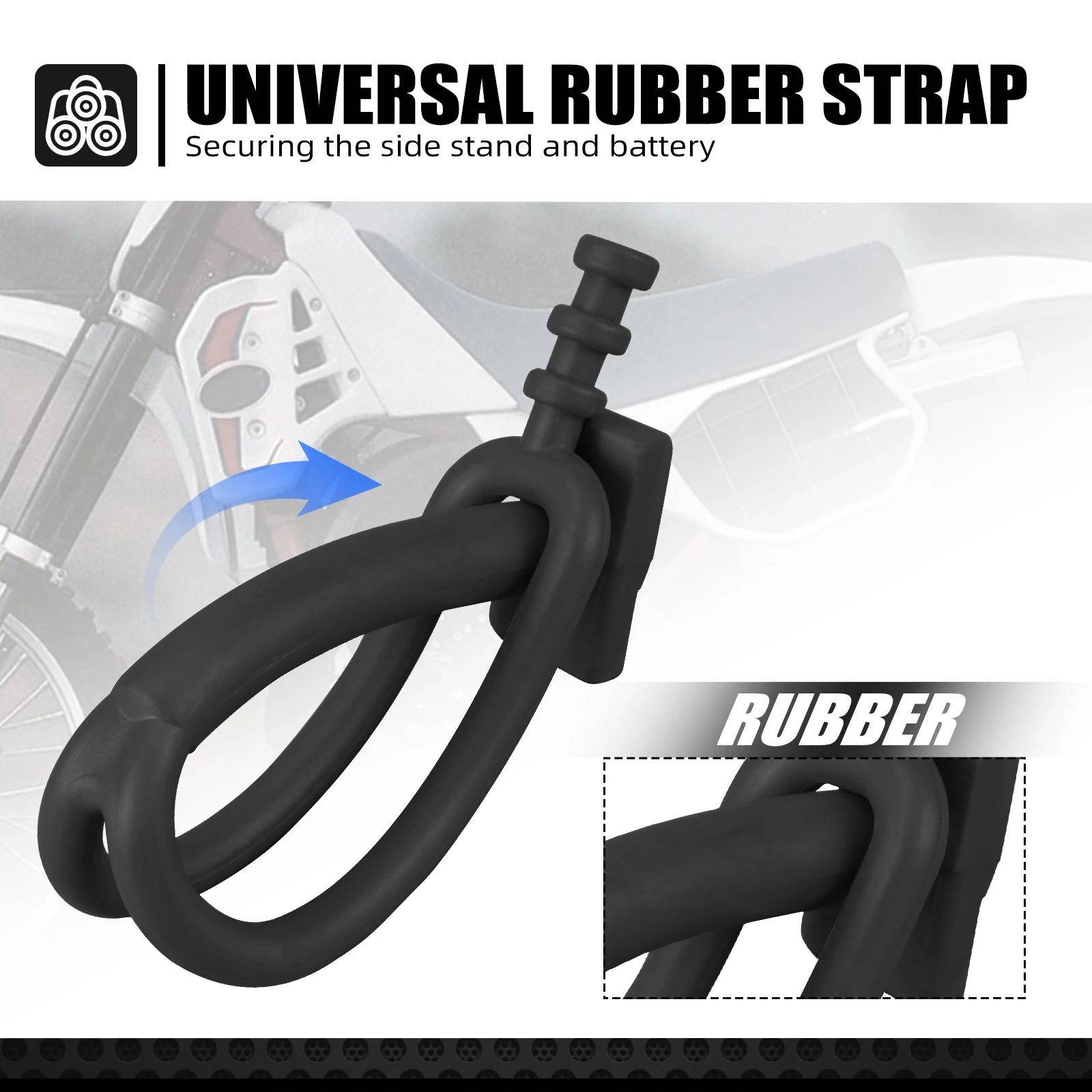 NICECNC Kickstand Side Stand Rubber Strap For GASGAS GAS GAS EC 125 150 200 250 300 250F 350F 450F 350 450 F EC300 2021 2022