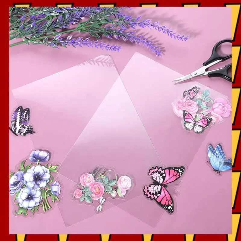 ABNP 50Pcs Clear Acetate Sheets Transparent Plastic Sheets Heat Embossing Cards For DIY Scrapbook Photo Frames