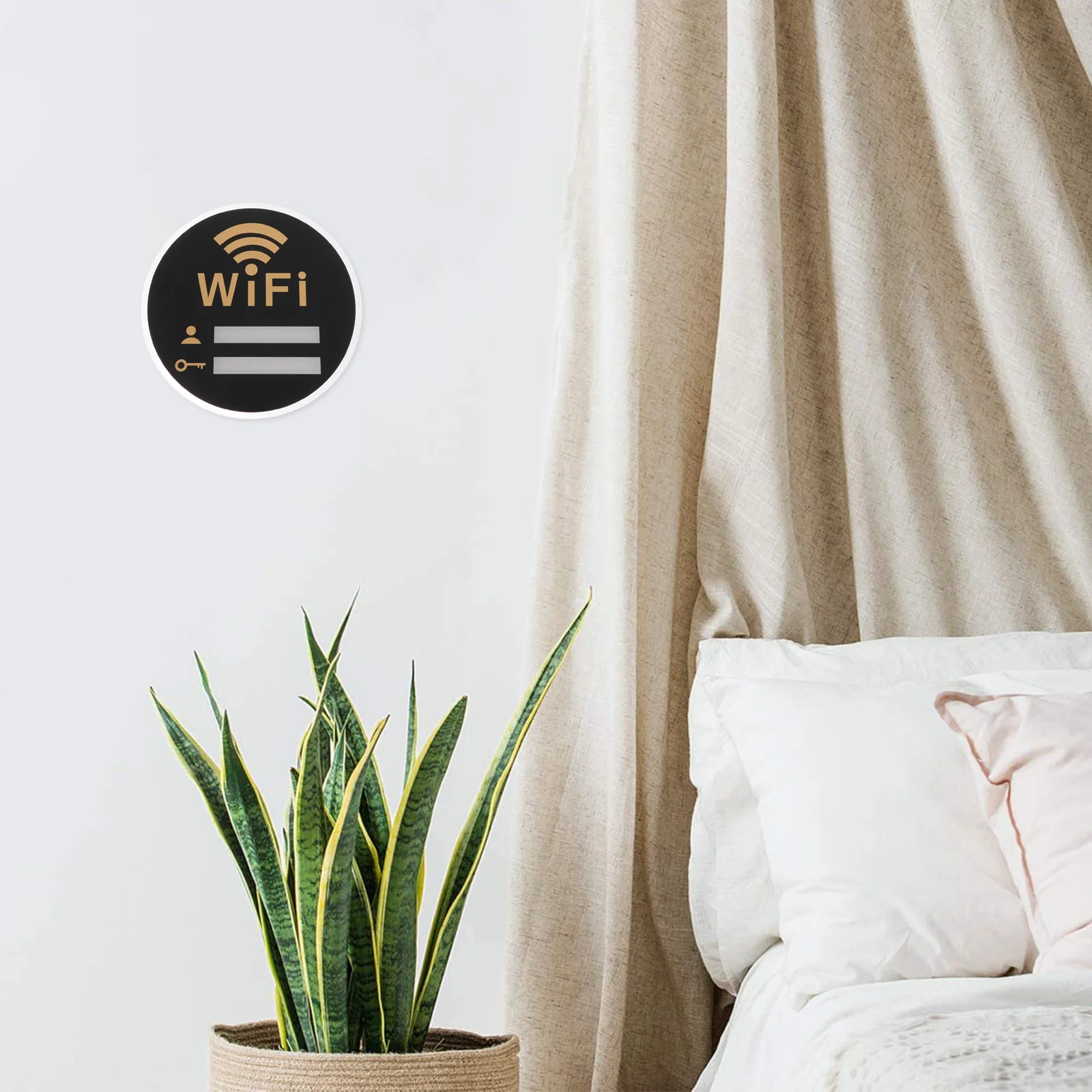 

WiFi Acrylic Sign 20x20cm Practical Safe Decorative Wall Sticker Restroom Scenic Spot Attracts Customers Acrylic Sign