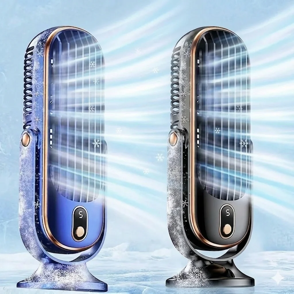 5-Speed Air-Cooled Fan 720° Surround Hair Dryer, Portable USB Fan for Office, Travel, Camping, Outdoor RV, Etc