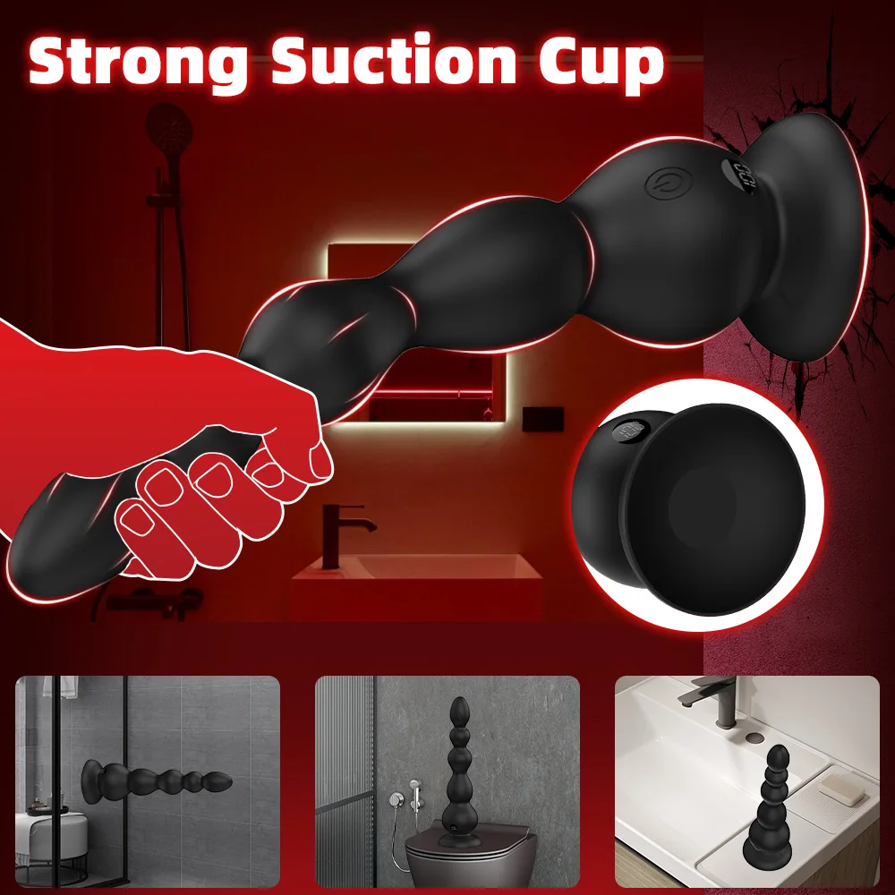 리모컨 진동 항문 진동기, 진동 비즈, 여성 및 남성 전립 마사지기, 여성 및 남성 자위용 항문 섹스 토이