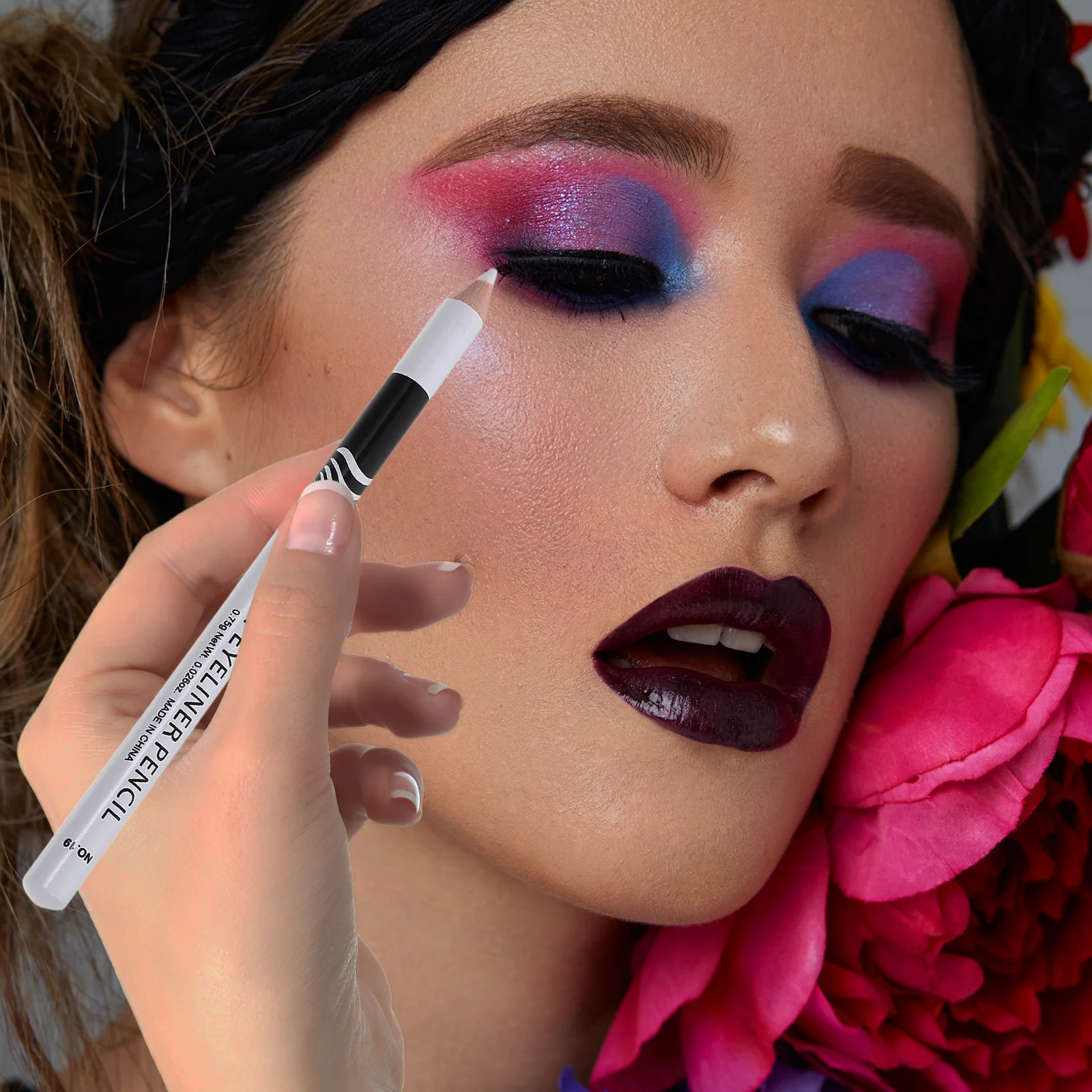 10pcs 연필 하이 샤인 오래 지속되는 아이 라인 드로잉 연필 여성을위한 방수 휴대용 메이크업 도구 액세서리